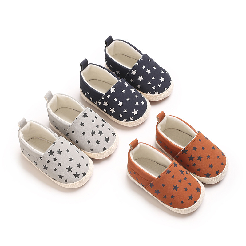 0-1 year old baby shoes spring and autumn star embellished baby soft bottom casual flat shoes toddler shoes