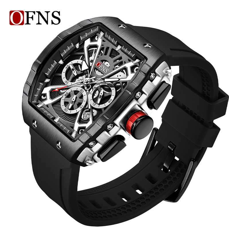 Picture of O'Fani's Foreign Trade Live Selling Business Watch Creative Barrel-shaped Personality Watch Waterproof Men's Quartz Watch