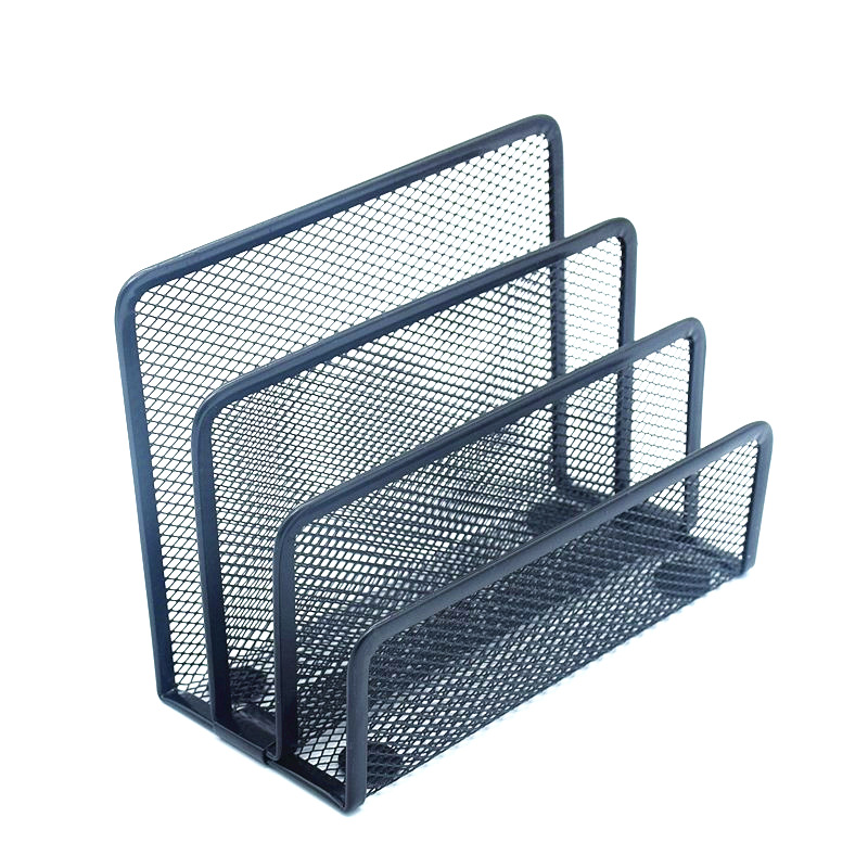 Metal Office supplies data rack barbed wire three-layer file rack letter grid book stand bookshelf envelope Holder