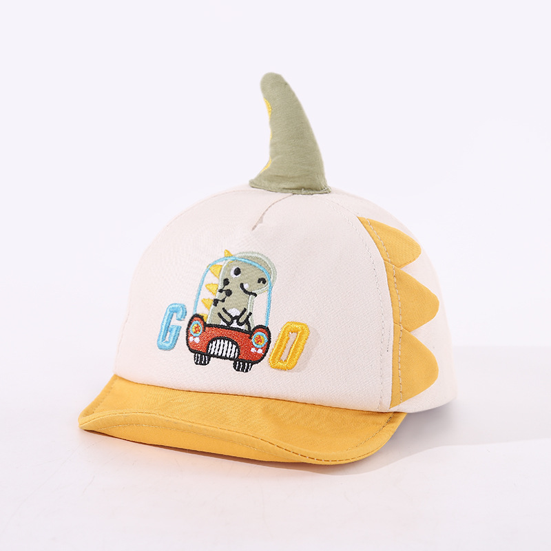 Picture of Baby hat spring and autumn male baby peaked cap cute cartoon spring thin boy soft brim children baseball cap