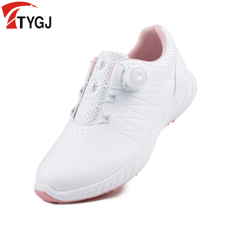 Golf Shoes Women's Waterproof Mini-fiber Shoes Rotor Button Loosen Shoelace Anti-slip Stationary Women's Sports Shoes