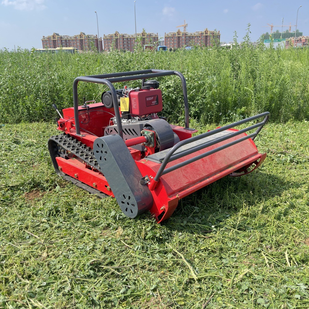 Export Chile Agricultural Crawler Mower Complex Terrain Self-Propelled Weeder Farm Woodland Mower