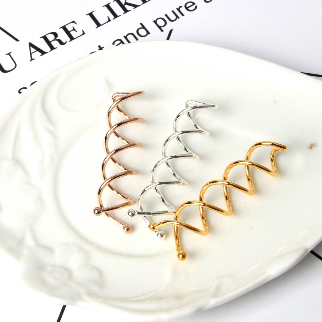 Picture of Korea's New Metal Spiral Hairpin Rotating Styling Hairpin Female Hairdresser Special Tools Wholesale