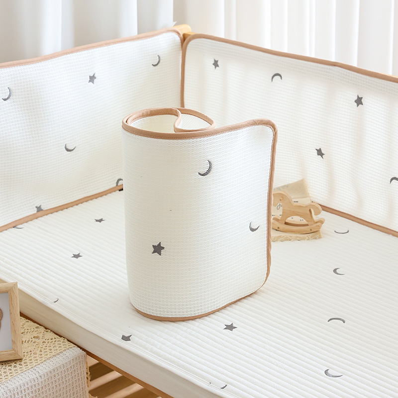 Newborn Crib Circumference Summer Breathable Mesh Baby Splicing Bed Anti-collision Cushioning Soft Bag Fence Barrier Anti-collision
