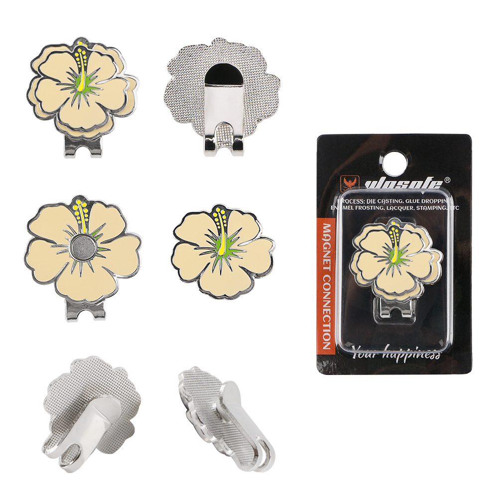 Picture of golf Mark hat clip magnetic metal golf Mark flower shape design double-layer ball Mark cross-border hot sale