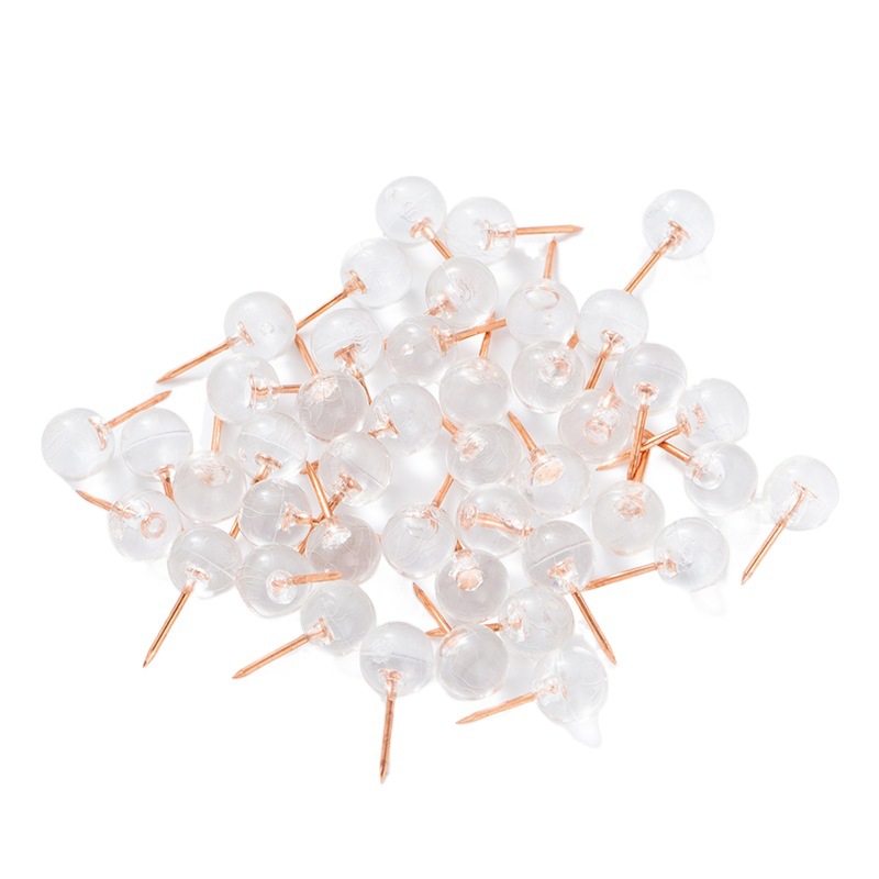 Yiwu Amazon for transparent rose gold ball nail special-shaped I-pin plastic pushpin nail press nail bulk