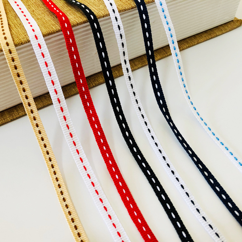 0.5cm new color jacquard ribbon black and white jump point children's clothing trousers side strip home textile shoes and hats clothing accessories