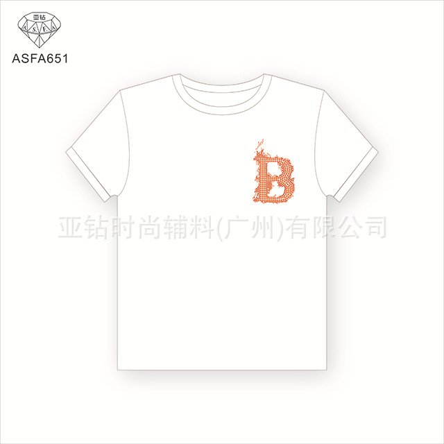 Asian diamond export Fashion hot stamping rhinestone letter large picture design imitation Olympic hot drilling