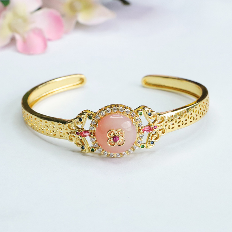 Yuyu Natural Salt Source Agate Bracelet Ping An Buckle Bracelet Bracelet Retro Factory Wholesale Generation MN3072712