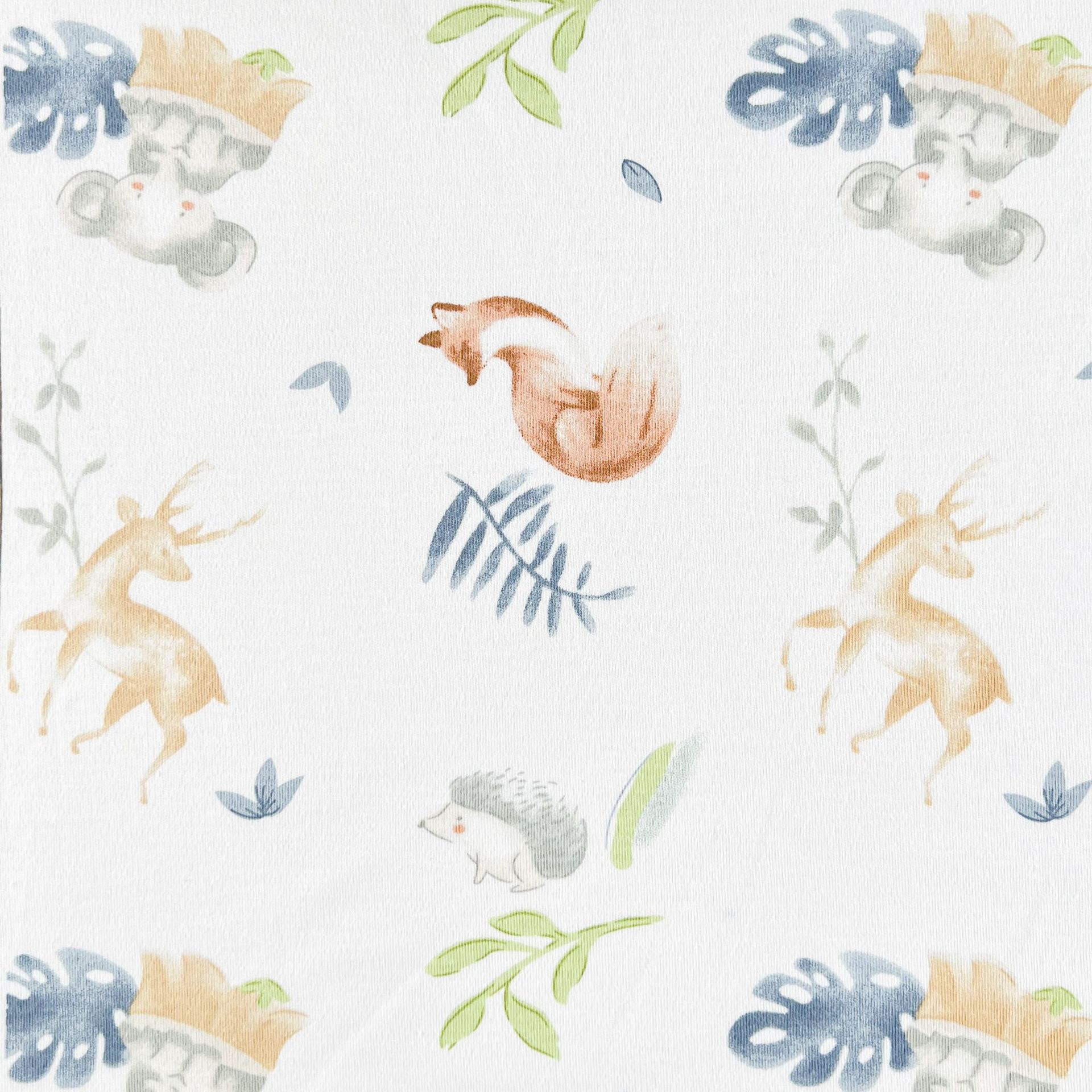 Picture of Bamboo Cotton Jacquard Printed Fabric Baby Summer Anti-Mosquito Jumpsuit Bamboo Fiber Fabric 70 Bamboo 30 Cotton Jersey