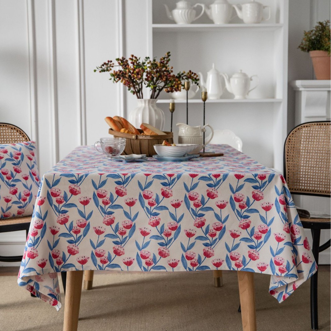 Picture of Yiman Qiyun Geometric Multicolor Printed Bohemian Style Living Room Household Tablecloth Printed Tablecloth Square Table