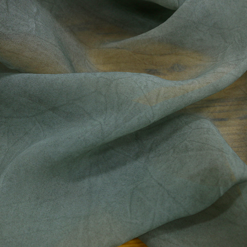 Picture of 10mm Georgette Full Score Silk Fabric Hand-fried Color Texture Mottled Light and Slightly Straight Wide Dirty Dyed Fabric