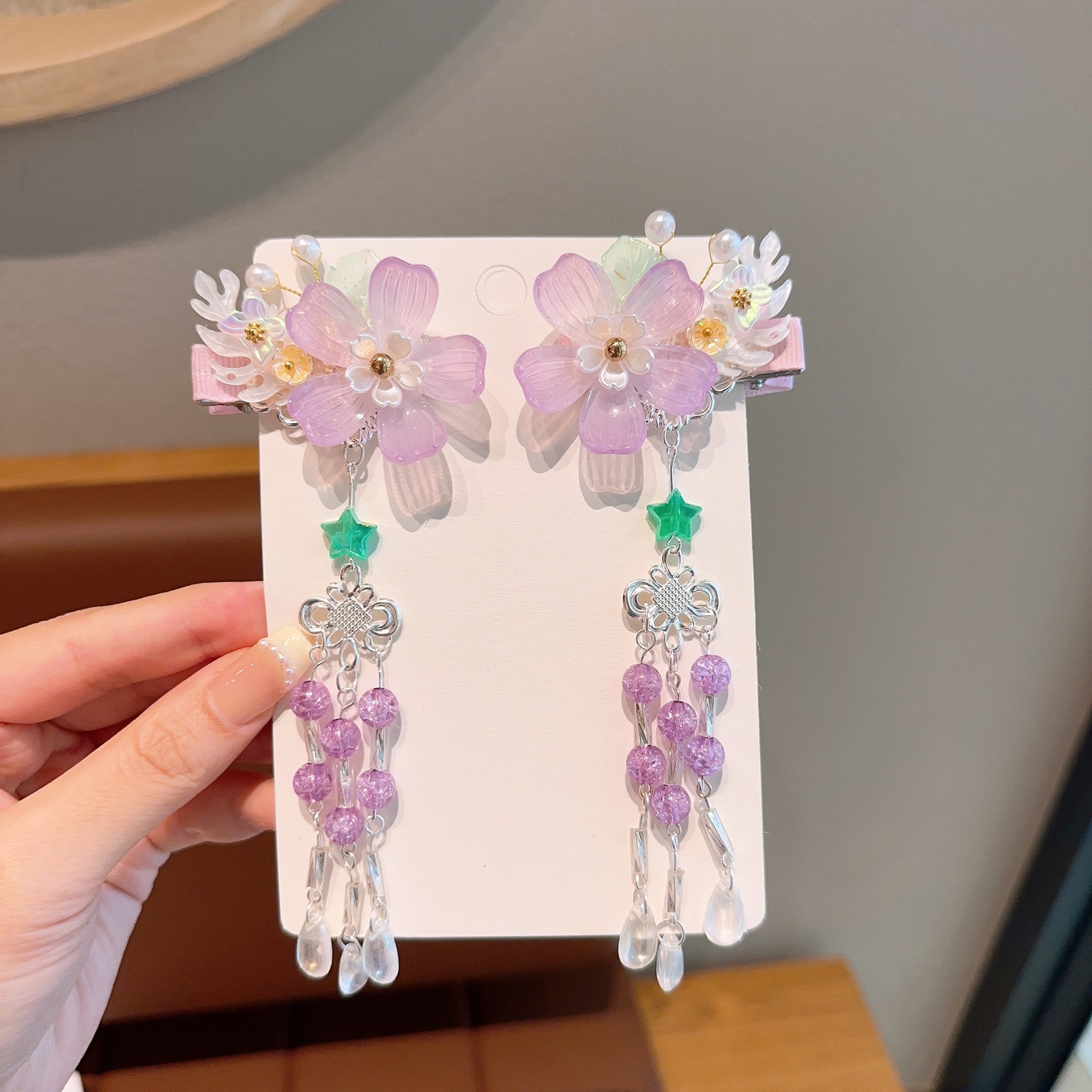 Picture of New Hanfu Headwear Children's Ancient Dress Princess Tassel Hairpin Chinese Style Little Girl's Antique Step Hairpin Headwear