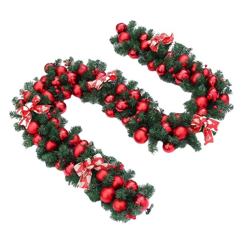 Christmas decorations colored ball wreath 2.7 meters encryption tree rattan stair pendant shopping mall hotel scene layout