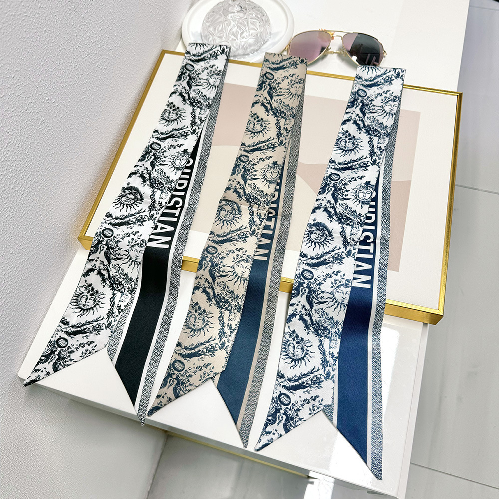 Korean Style New Tarot Scarf Sun Wave Women's Long Ribbon Tie Bag Ribbon Small Scarf Scarf