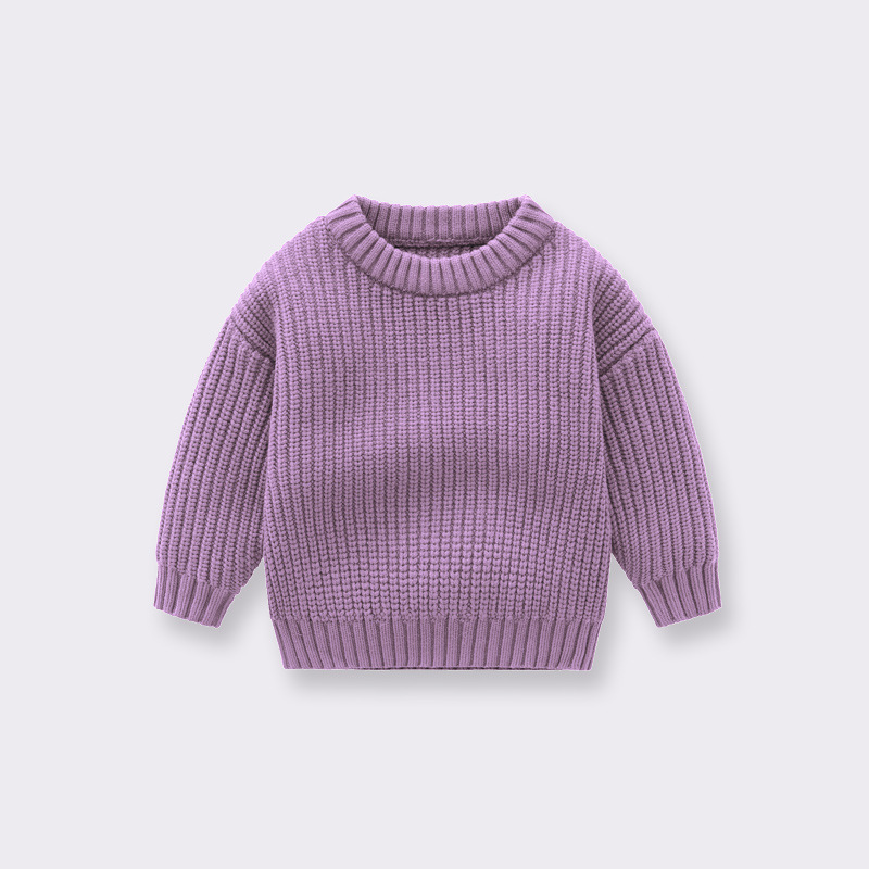 Picture of Foreign Trade Children's Clothing Factory Customized Baby Knitwear Loose Round Neck Girls and Boys Autumn and Winter Baby Knitwears Children's Knitwears