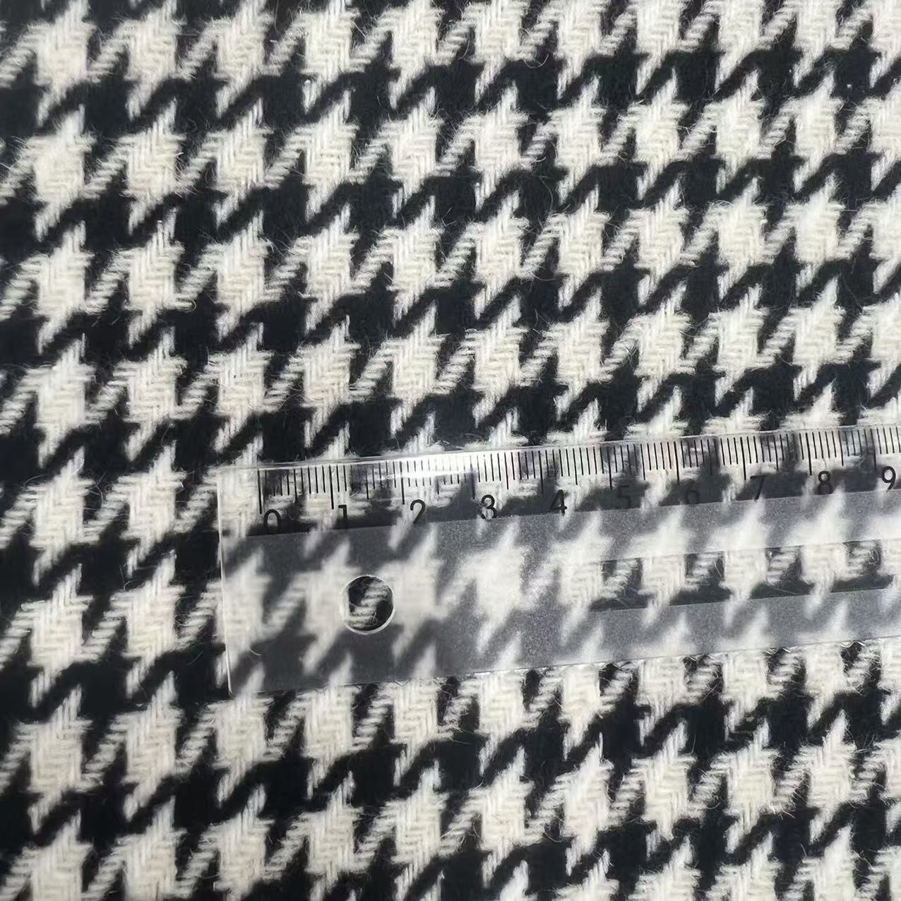 Picture of Shaoxing factory in stock wool-containing autumn and winter houndstooth overalls and tweed fashion shoes and hats bags crazy bird woolen tweed fabric