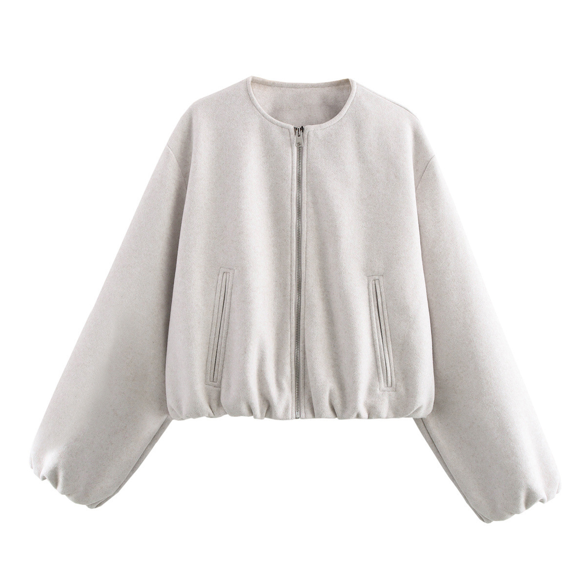 Europe and the United States cross-border women's wholesale 2024 autumn new fashion bomber jacket loose zipper short coat women