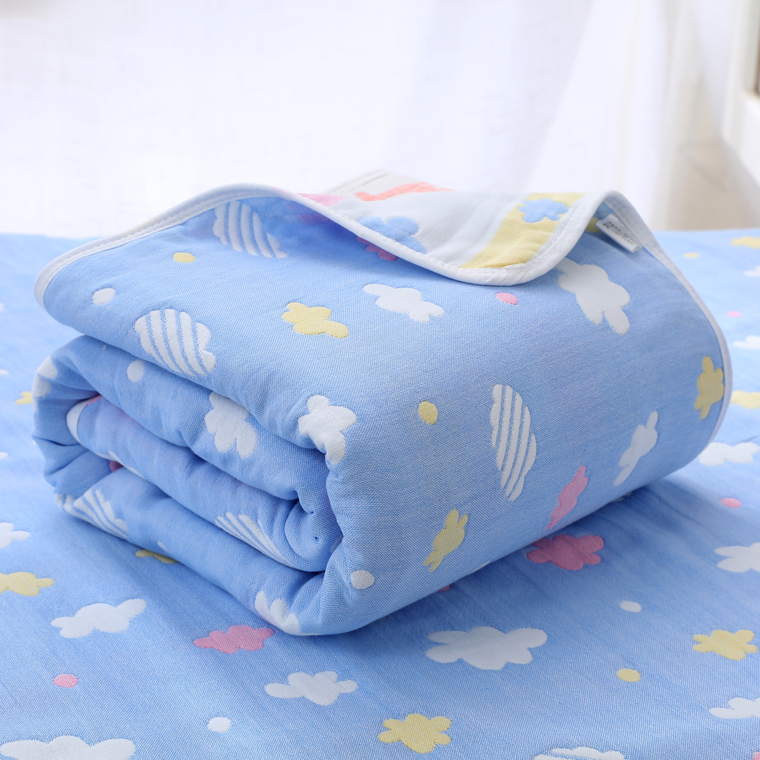 Picture of 6 layer cotton gauze class a baby quilt kindergarten baby thick warm students nap blanket cross-border wholesale