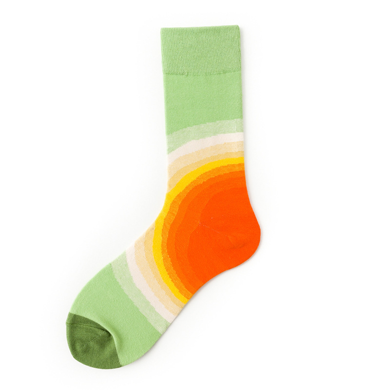 Picture of Mid-Calf Trendy Socks, Fashionable and Comfortable, Elegant Couple Socks, Long Socks for Export, Trendy Oil Painting Style, Jk Internet Celebrity High Socks, Wholesale