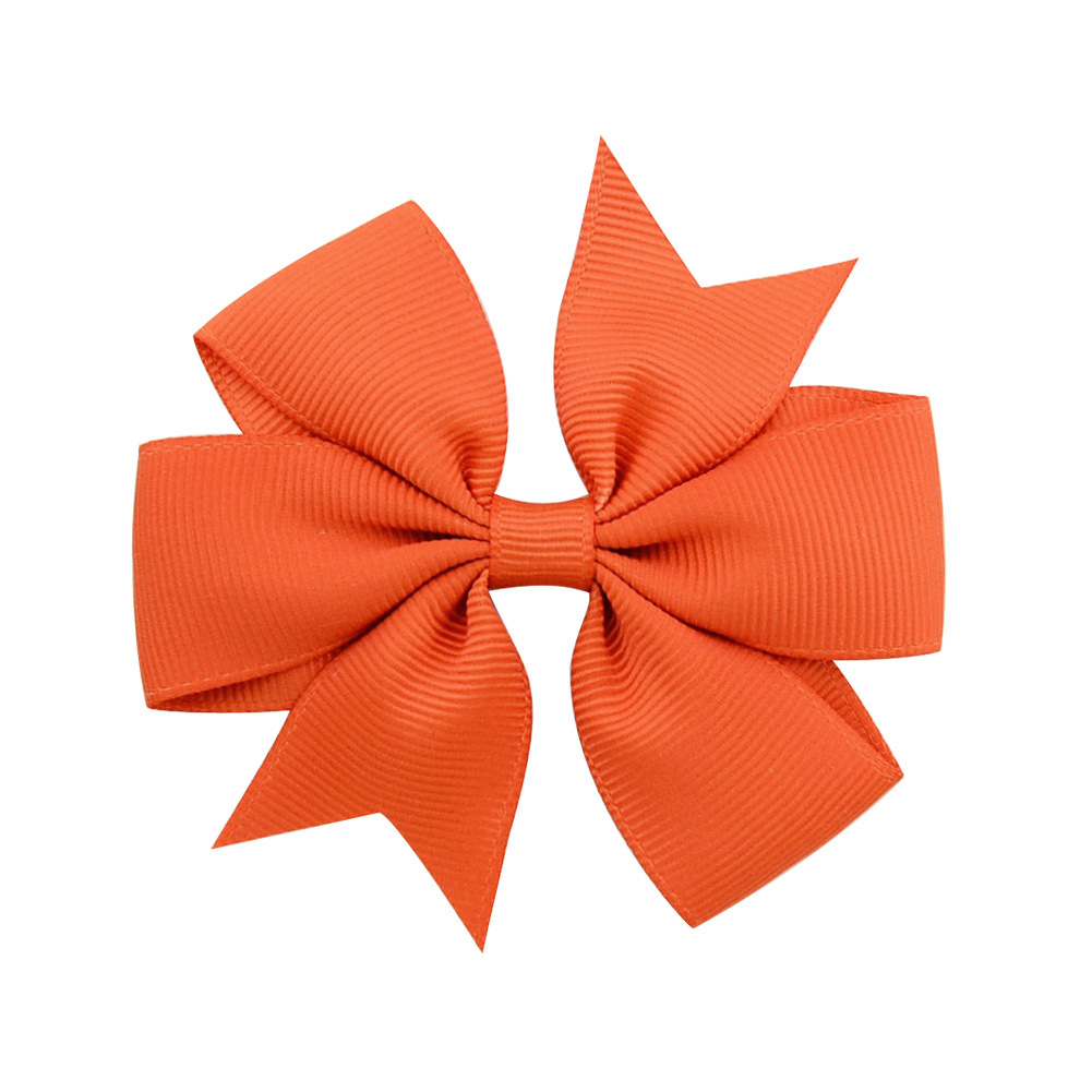 Picture of 53 Colors Amazon Hot Selling Six-Ear Pure Color Ribbed Fishtail Bow Hairpin Hair Accessories Kidsren's Headwear 564