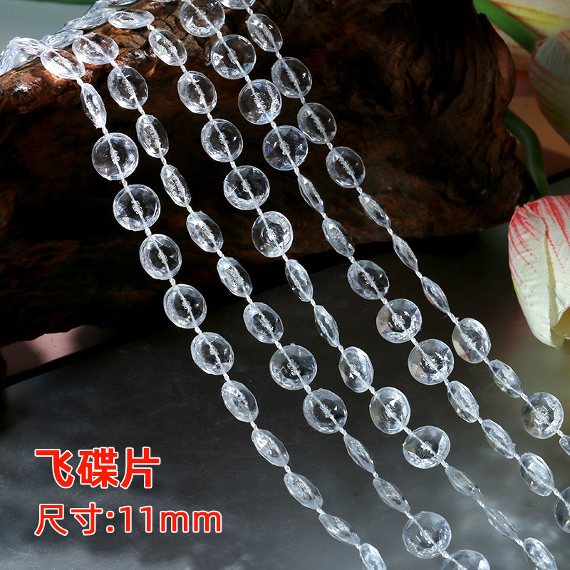 Picture of Acrylic Imitation Crystal Bead Curtain Living Room Decorative Transparent Line Curtain Bead Chain Ceiling Window Curtain Wedding Decoration
