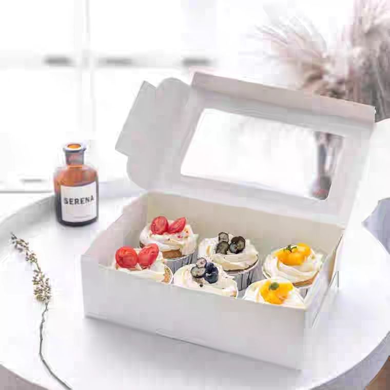 Cupcake box snow Mei Niang cup egg tart small cup cake box 2/4/6/12
