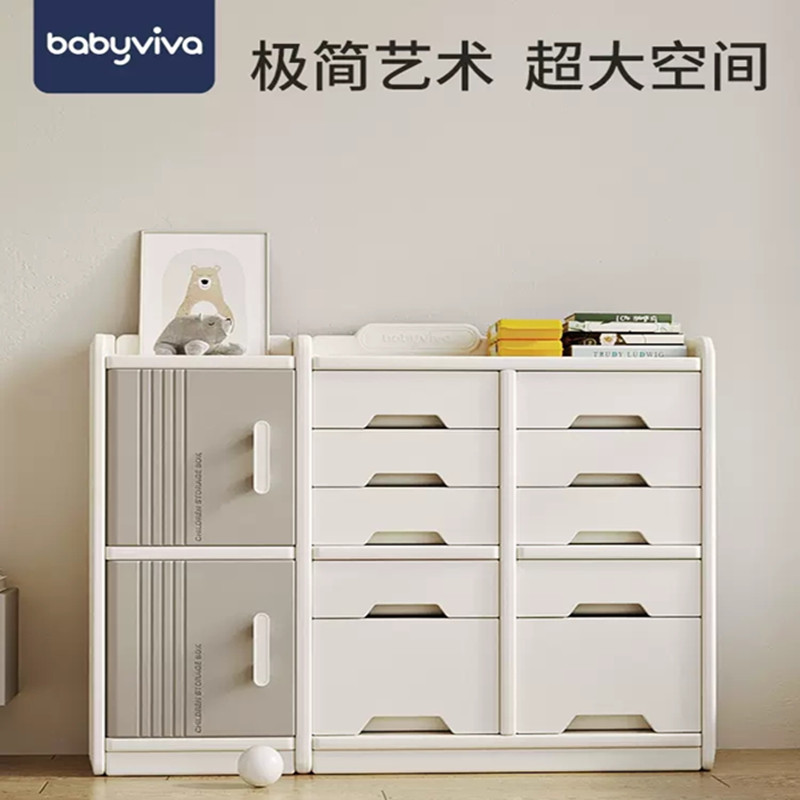 Picture of babyviva Children's Storage Cabinet Multi-layer Drawer Type Baby Wardrobe Household Baby Toy Organizer Box Storage Cabinet