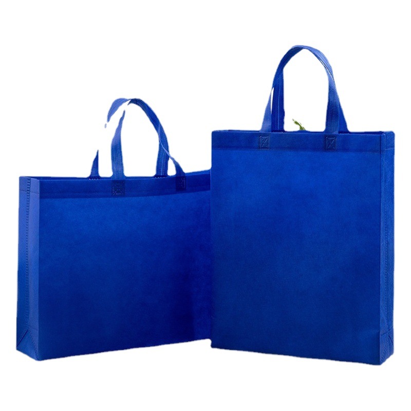 Shoulder back non-woven fabric bag printed logo word sewing portable environmental protection film bag advertising promotional clothing packaging