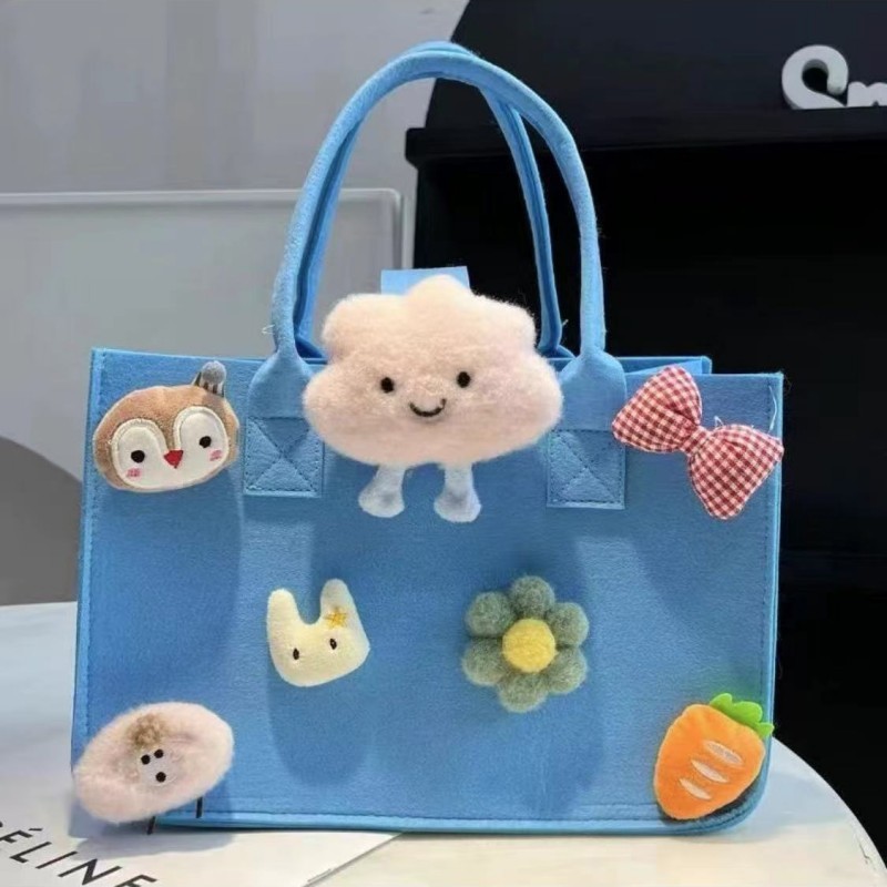 Picture of Handbag Tote Bag Mid-Autumn Festival Cartoon Felt Bag Souvenir Small Bag Baby Full Moon Banquet Bag Mid-Autumn Festival Souvenir