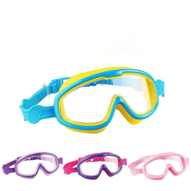 Children's large frame swimming goggles boys' glasses girls' HD swimming goggles waterproof anti-fog equipment professional diving goggles