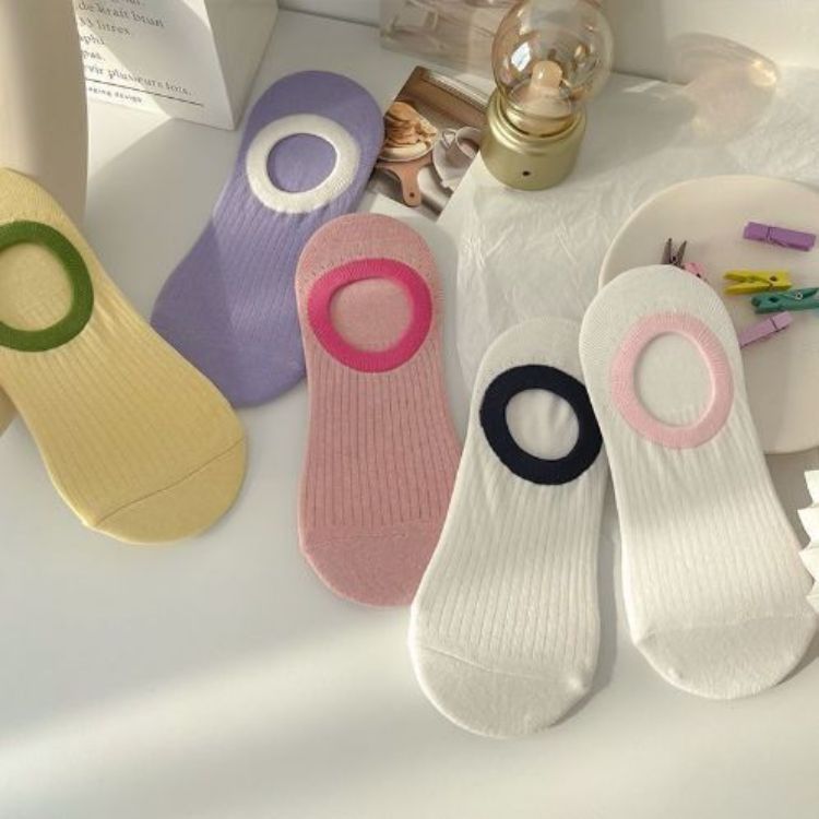 Little Red Book Same Style Socks Women's Solid Color Invisible Socks Summer Thin Shallow Mouth Silicone Non-slip Low-top Candy Color Socks Cover