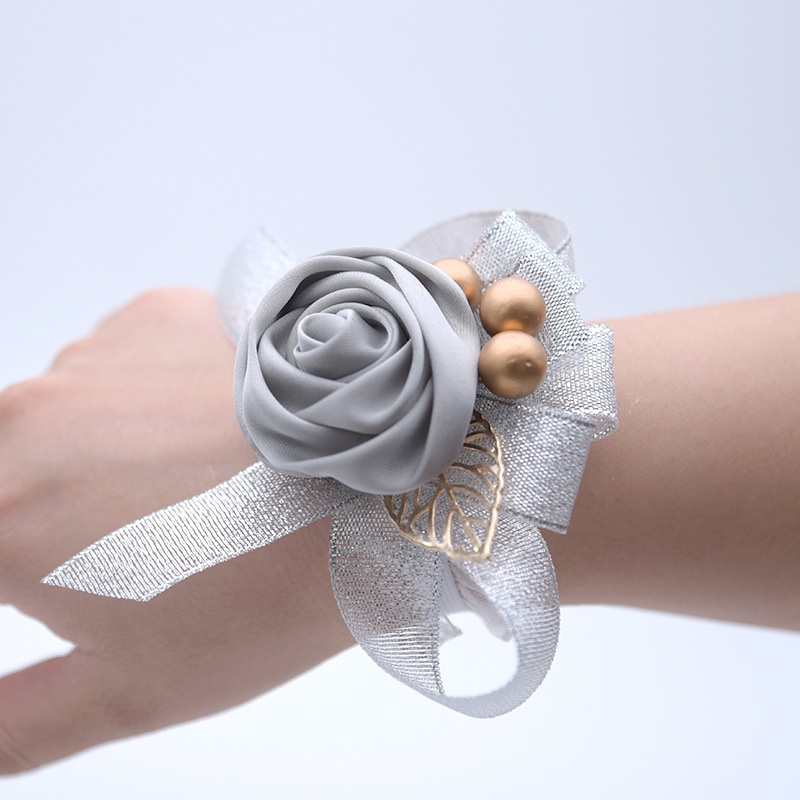 Korean simulation flower 727 wrist flower Korean wedding bride bridesmaid wrist flower real price