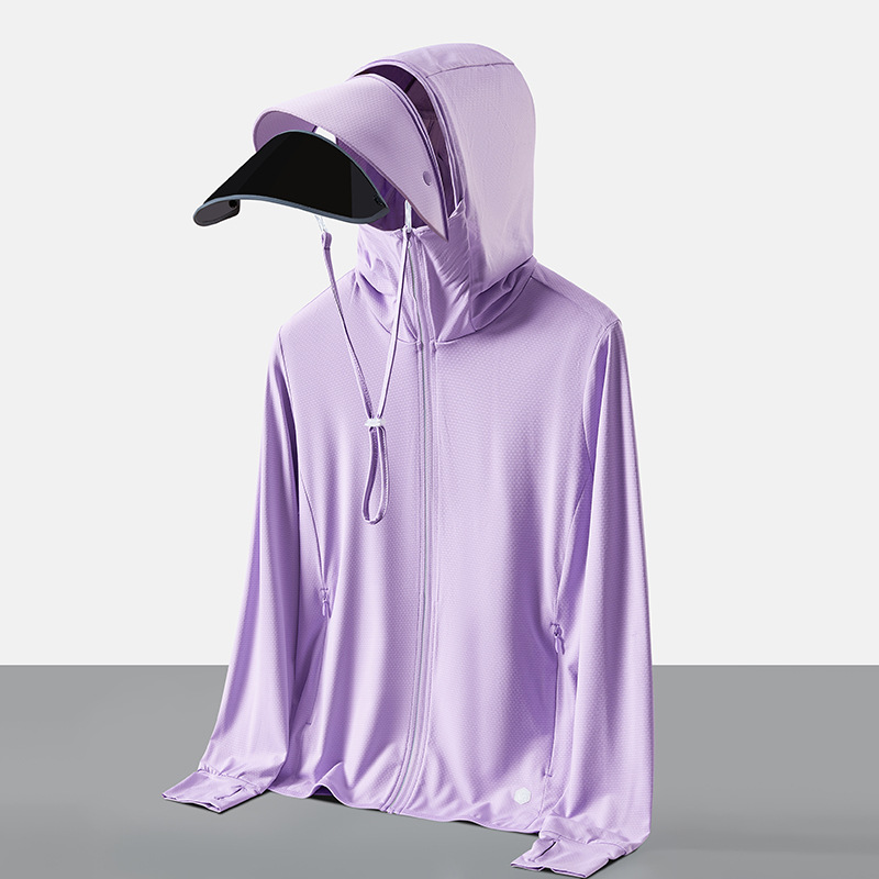 Picture of Summer sun protection clothing men's and women's large brim detachable outdoor ice-sensitive breathable sun protection shirt UPF50 + UV protection