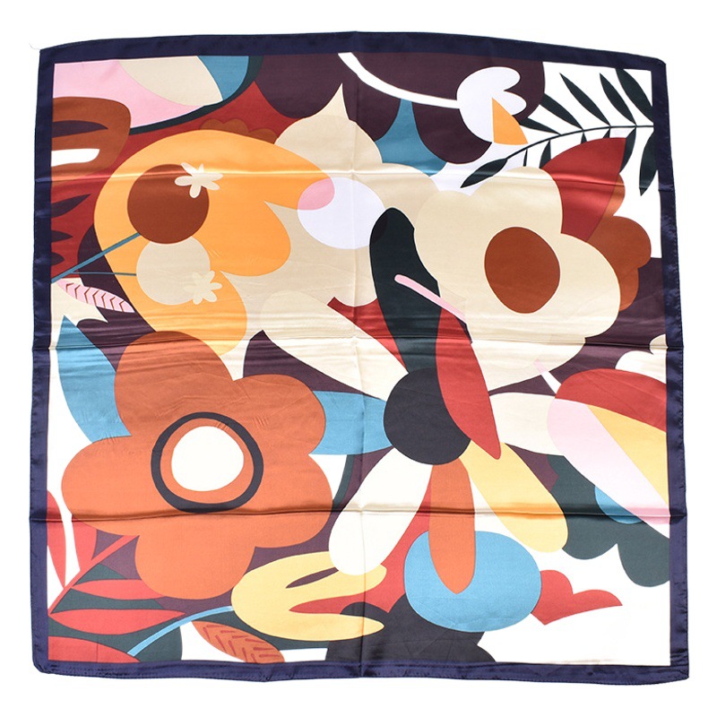 New fashion retro flower pattern 90 Sachin ladies large square scarf scarf scarf in stock wholesale Yiwu