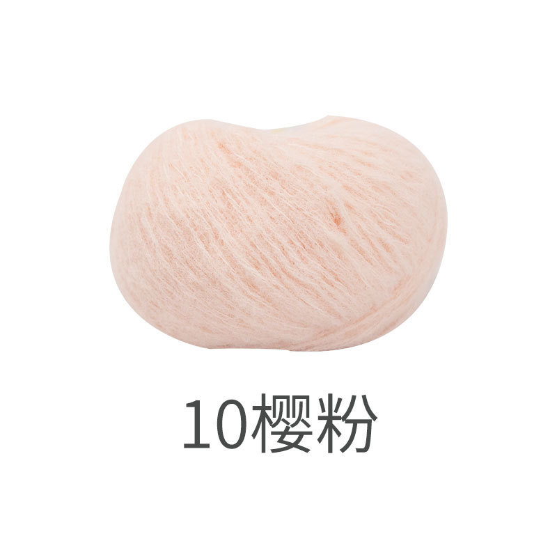 Picture of Snow Fear Cotton Candy Imitation Wool Felt Line Hairpin Hand-woven Bag Doll Crochet Material Bag Wool Ball
