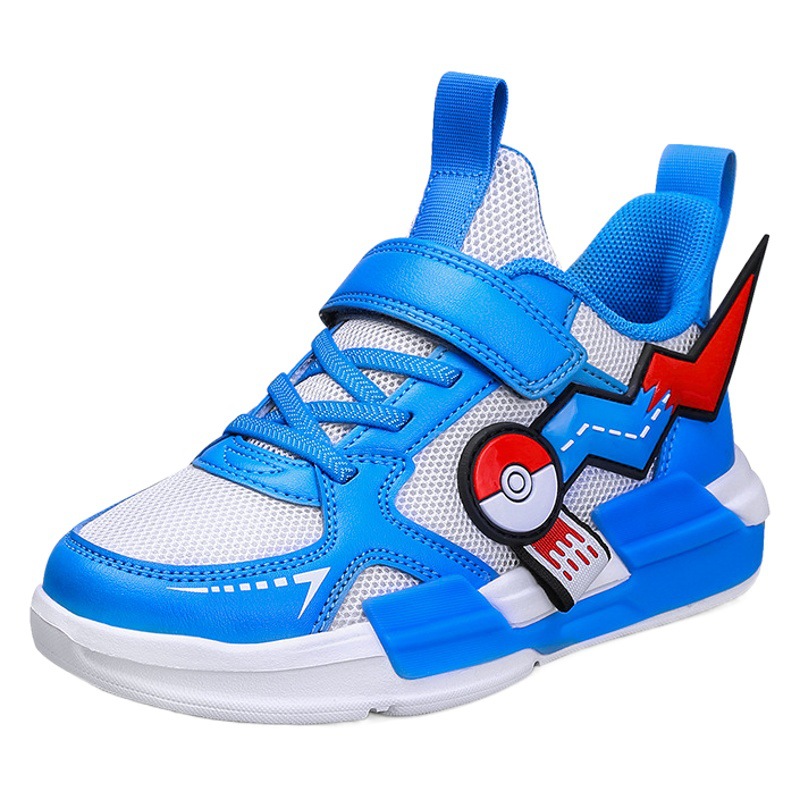Little Yellow Duck Children's Shoes Spring and Autumn Men's Shoes Pikachu Mesh Waterproof Boys Shoes All-match Student Casual Shoes