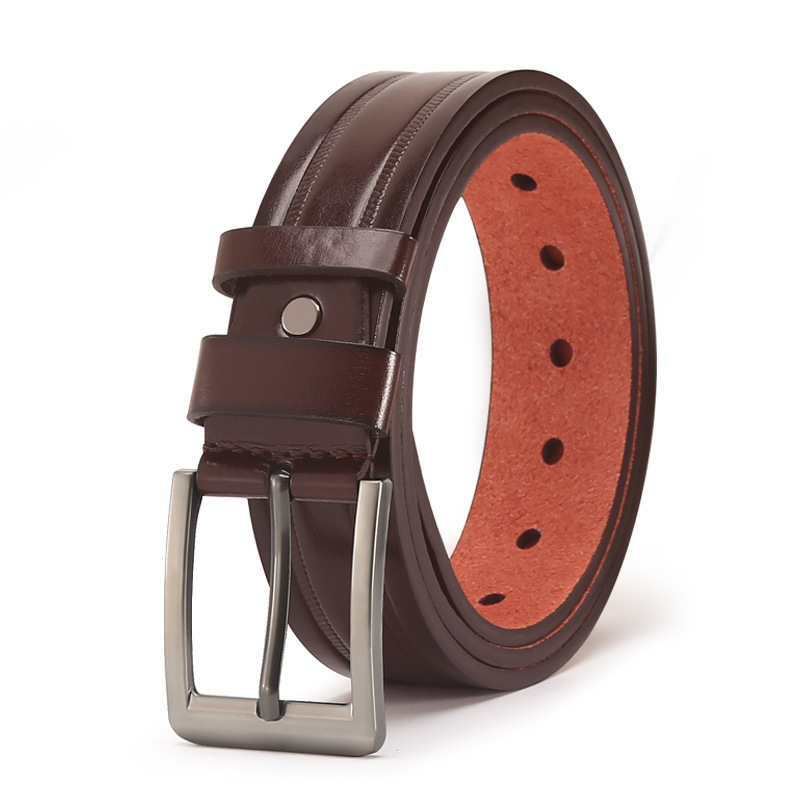 Picture of New European and American casual Joker men's pin buckle belt PU washed microfiber belt pants belt stall supply wholesale