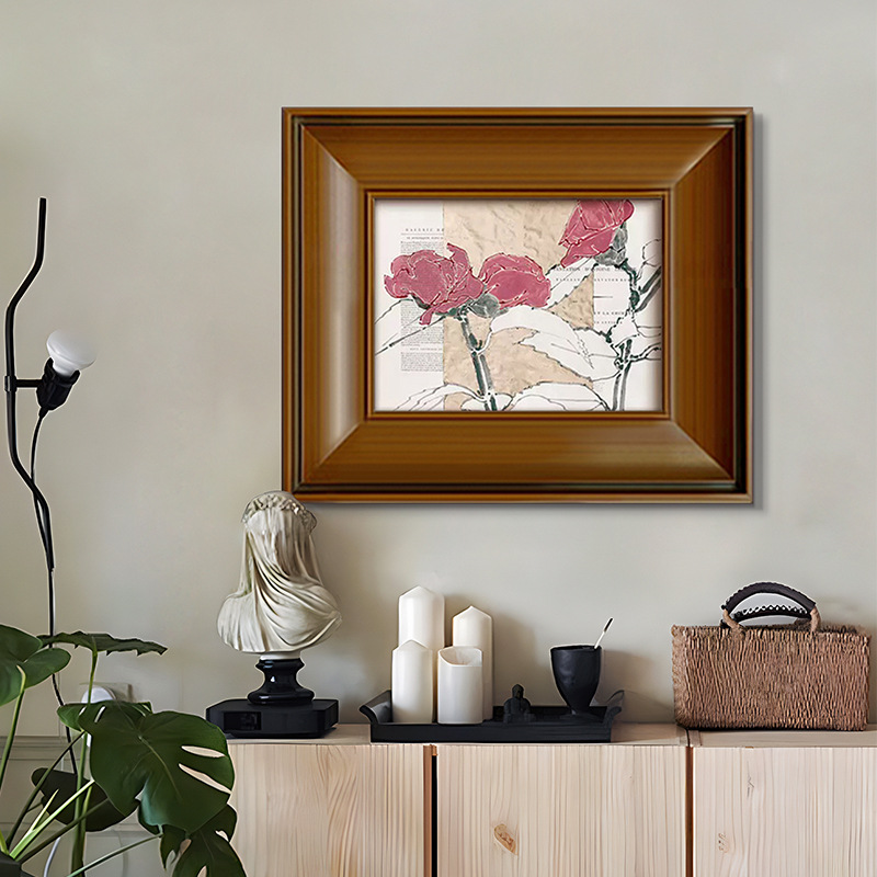 "Petal Book" Advanced Sense French Niche Art Decorative Painting Restaurant Bedroom Corridor Mural Flower Hanging Painting
