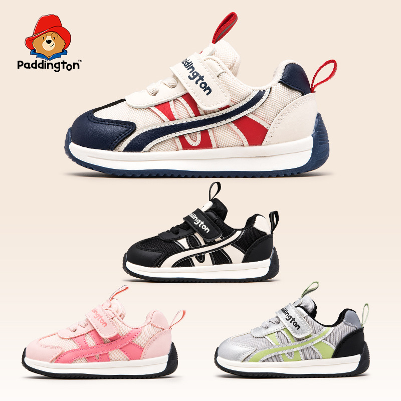Paddington Bear children's walking shoes, autumn new breathable soft sole baby shoes, non-slip functional shoes