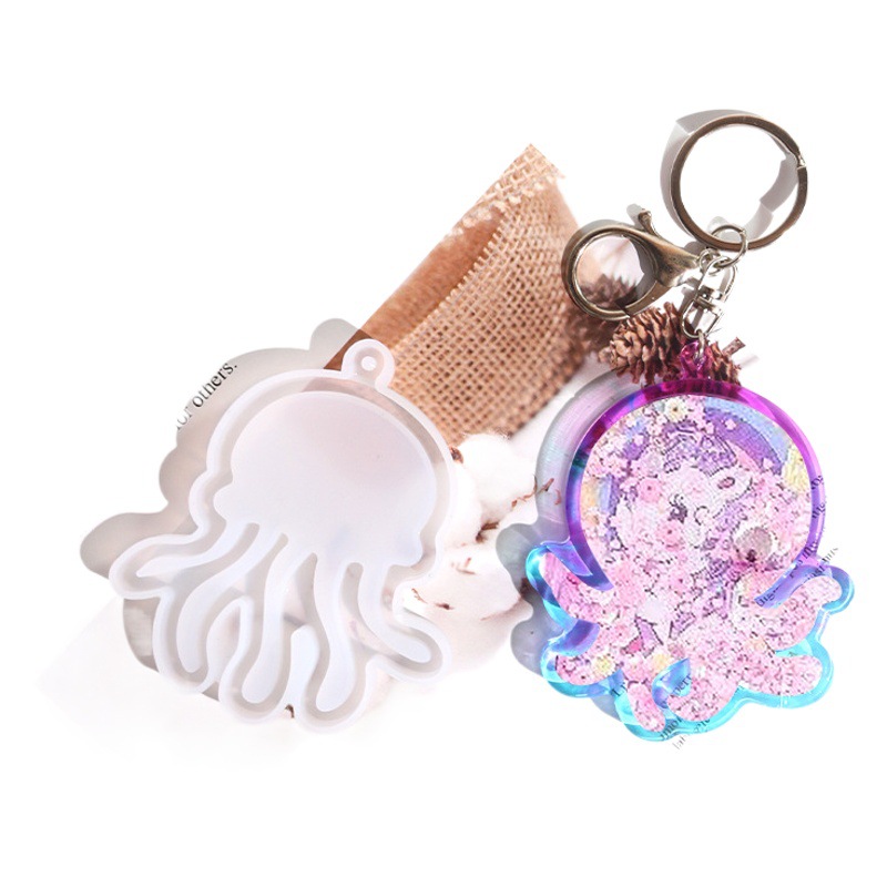 Deyi Yangyang DIY Glue Mold Marine Animal Quicksand Silicone Mold Keychain Pendant Pendant Cross-Border