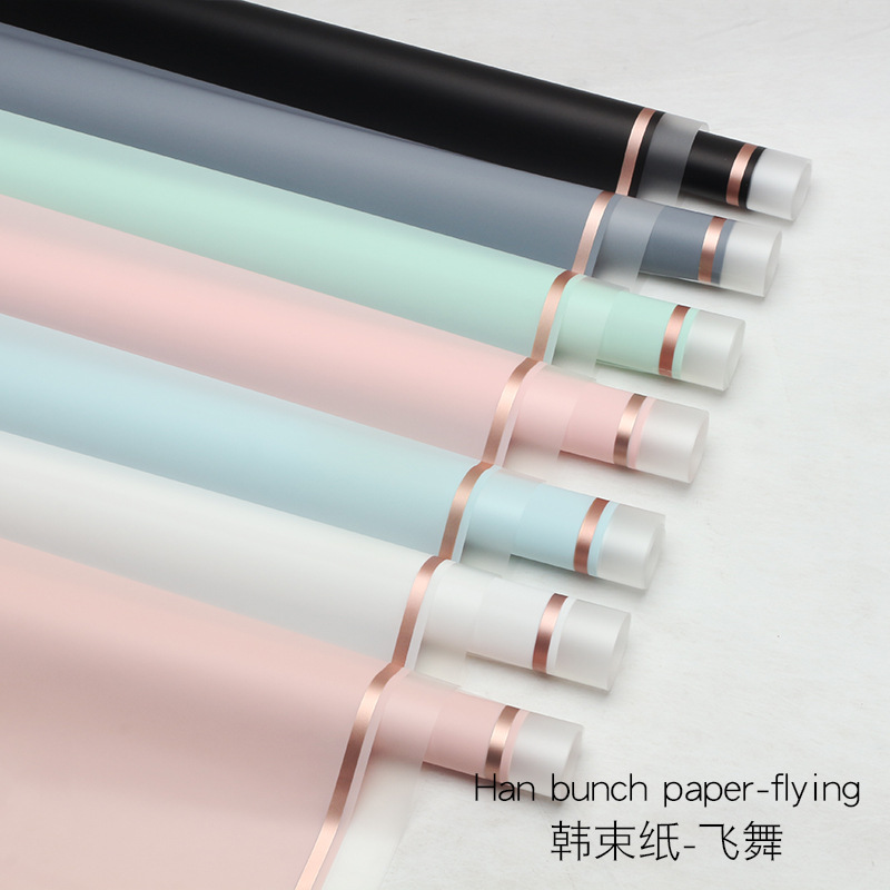 Huaxi Cross-border Korean Bundle Paper Flying Jelly Film Waterproof Flower Wrapping Paper Floral Shop Supplies Floral Flower Bundle Wrapping Paper
