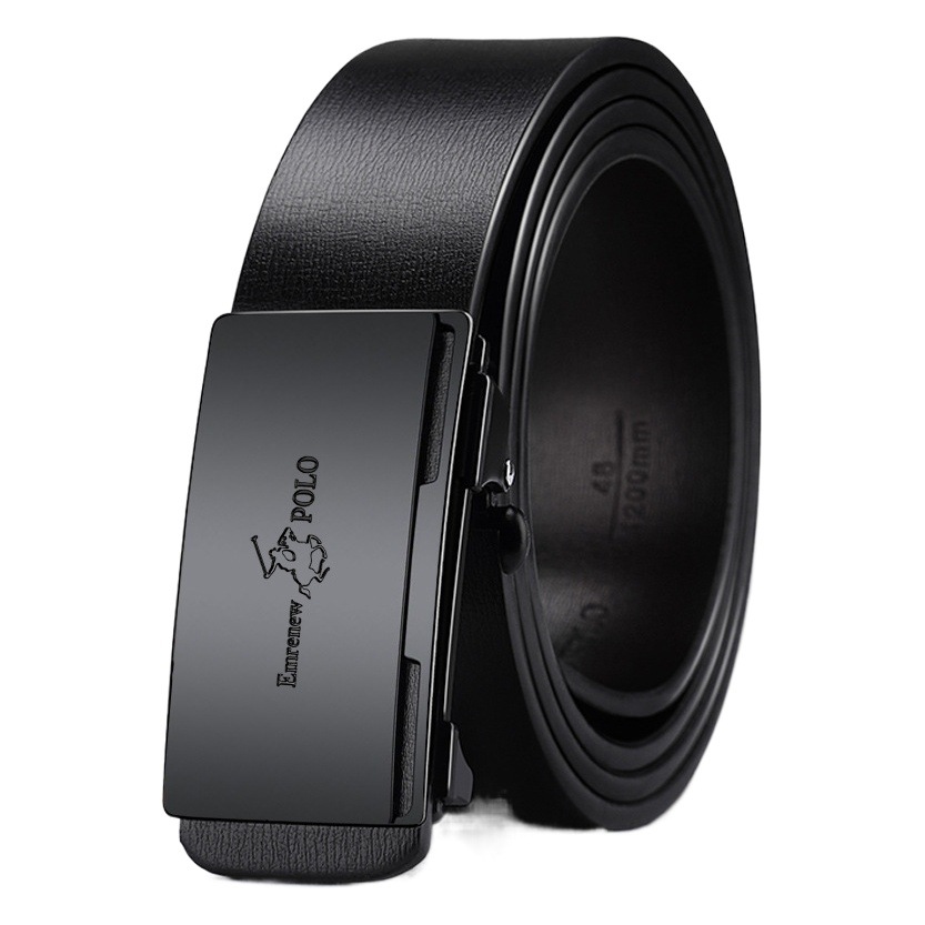 Amuli Paul Belt Men's Belt Genuine Leather Automatic Buckle Cowhide K-Style Youth and Middle-Aged Business Versatile Trendy Casual