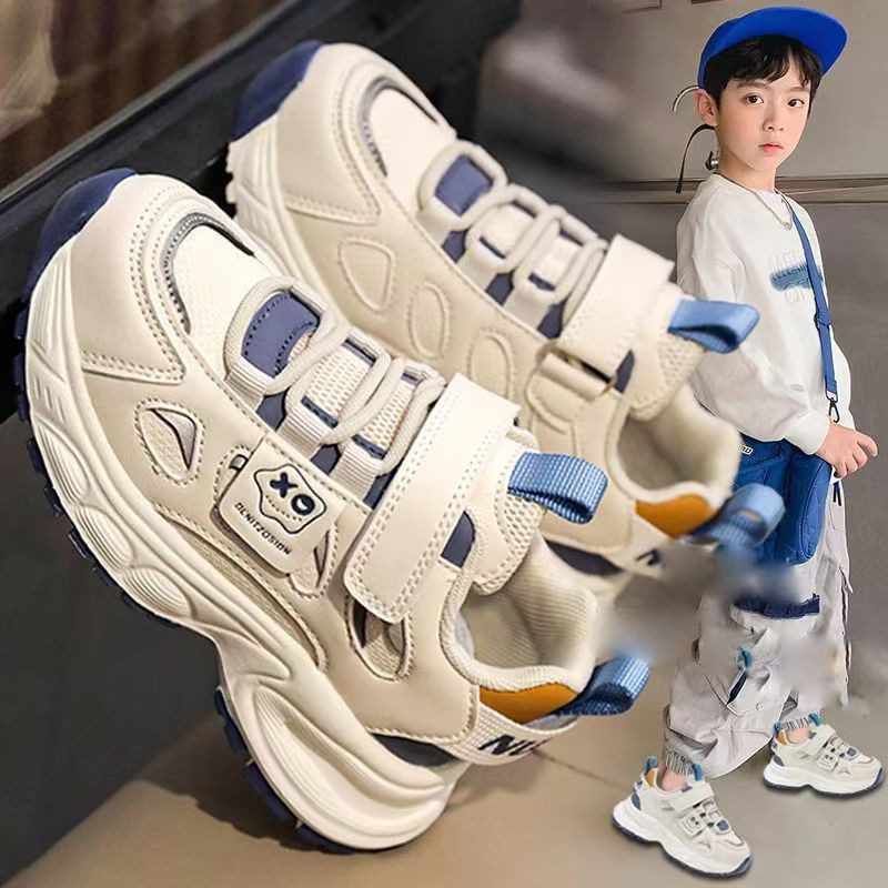 Boys' Shoes 2025 Summer New Children's Mesh Breathable Sports Shoes for Older Children and Girls Fashion Casual Dad Shoes