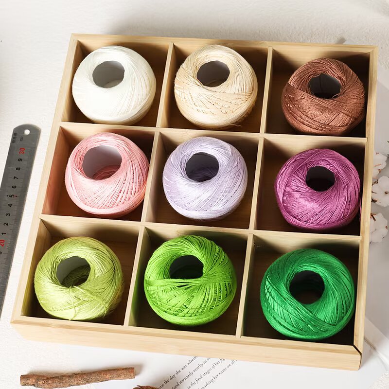 Picture of 7 Lace Line Fine Wool Summer Line DIY Hand Braided Silk Cotton Hand Braided Short Sleeve Strong Twist Soft Silk Light