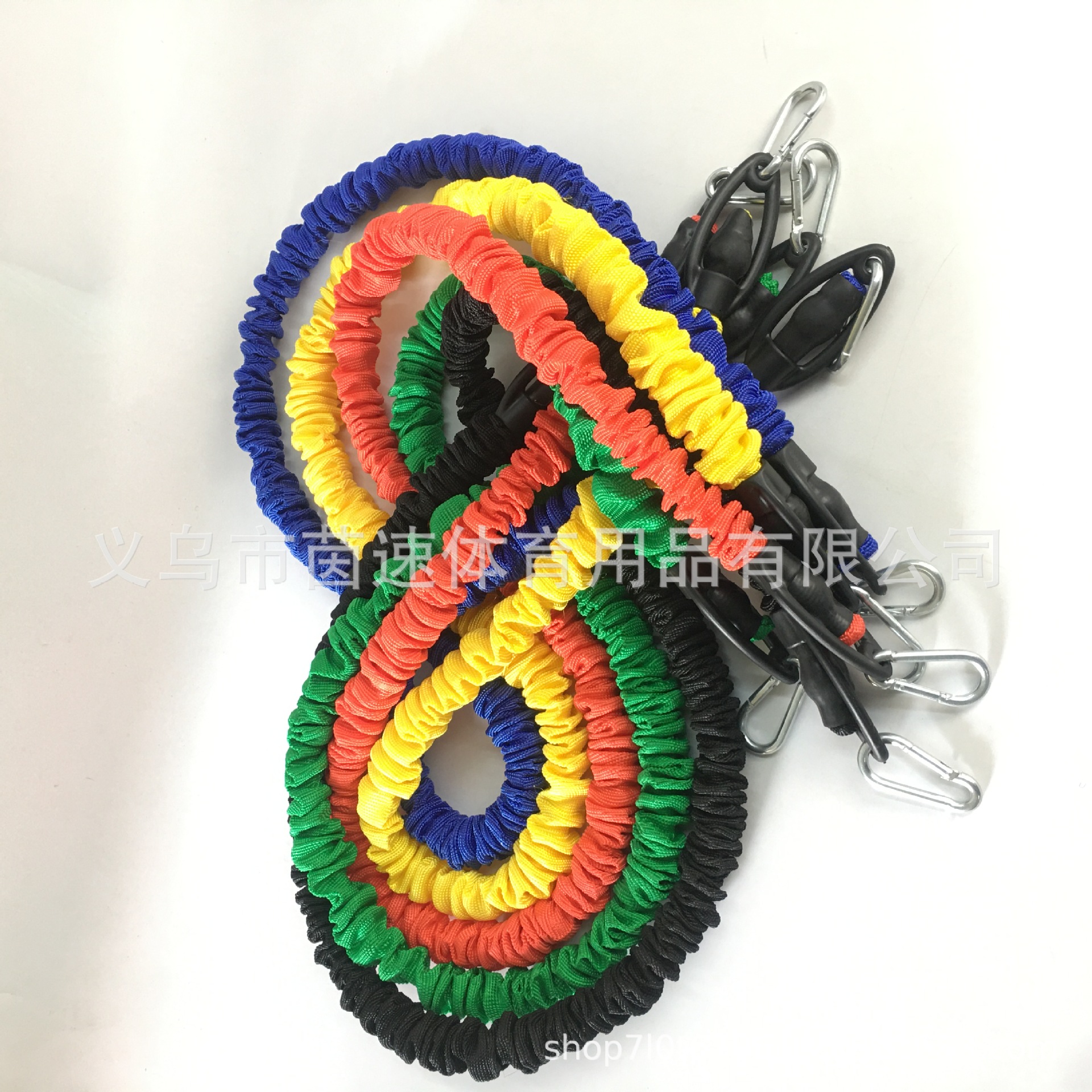 Manufacturer gourd hook elastic rope training tension device latex TPE 11-piece set tension rope suit gourd hook