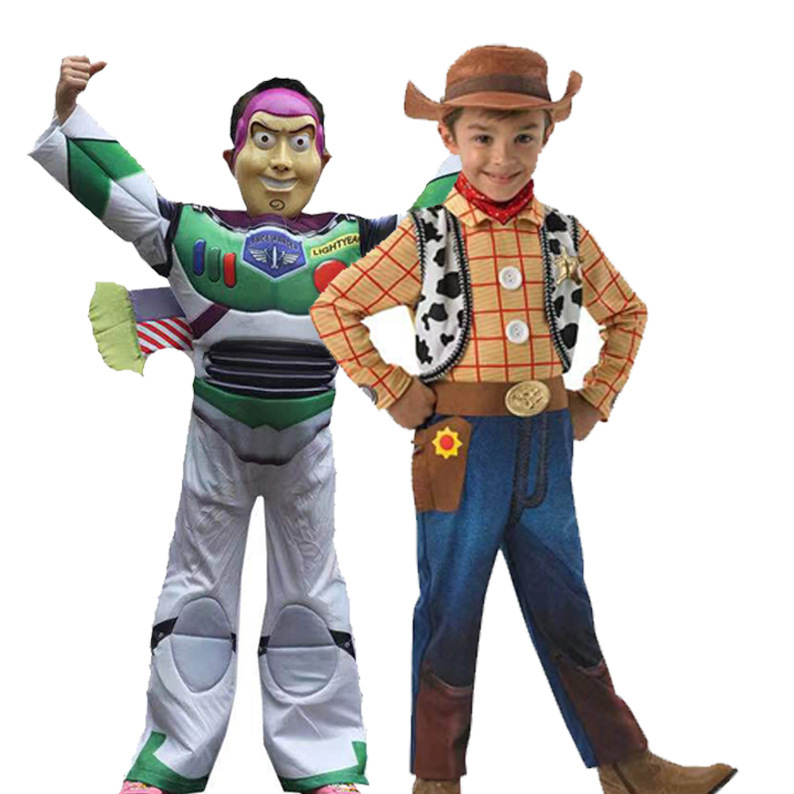 Kids Bustlightyear Costume jumpsuit Denim Woody Cartoon Character Anime Character Halloween Costume