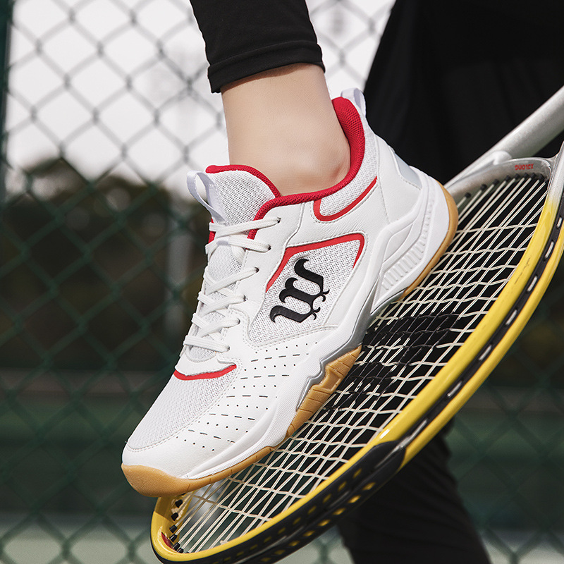 Cross-border foreign trade tennis shoes professional breathable tennis sneaker mesh badminton shoes with R trademark for men and women