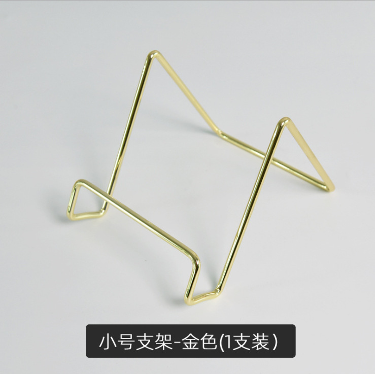 Picture of Factory wholesale simple desktop wrought iron IPAD stand metal plating CD mask display stand recipe plate rack