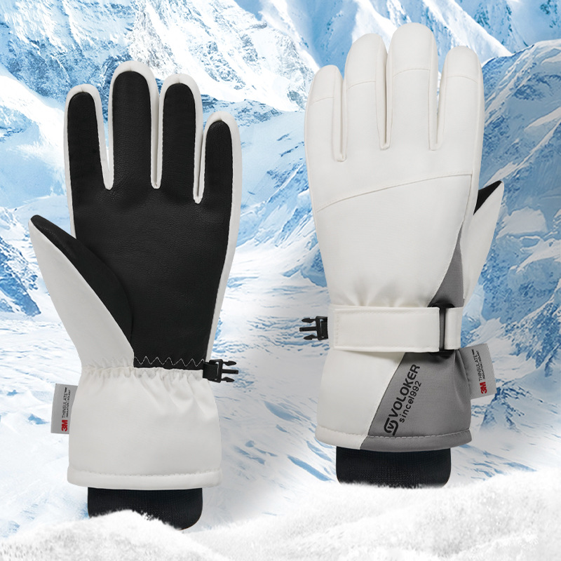 Warm Fleece-Lined Ski Gloves, Autumn and Winter Gloves, Cycling Gloves, Women's Touch Screen Gloves, Men's Cross-Border Wholesale